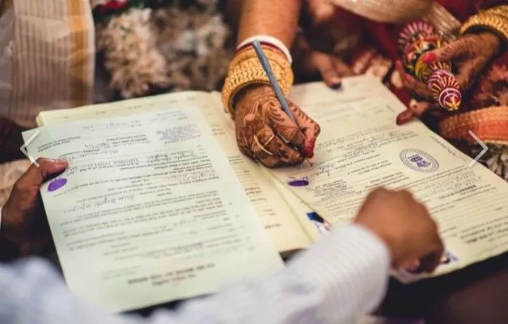 Court marriage documentation